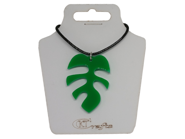 Swiss Cheese Plant Leaf Pendant